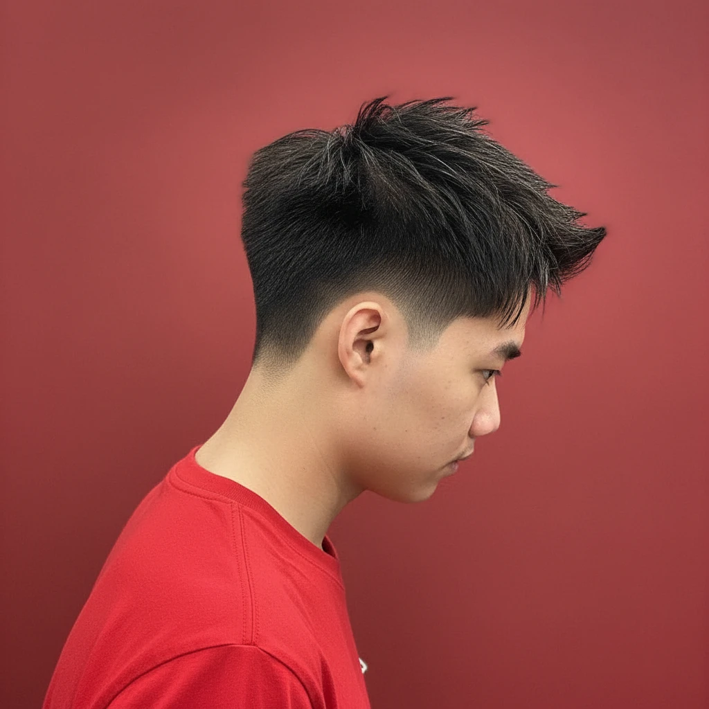 Corte Taper Fade em Cabelo Liso com Degradê Alto