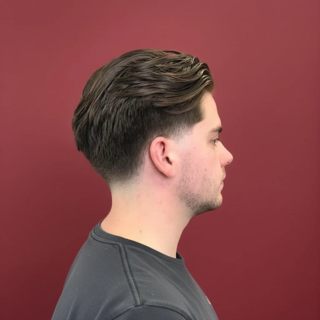 Taper Fade Cut on Straight Hair with Texture