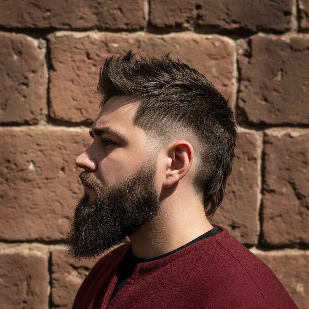 Corte de Cabelo Burst Fade Masculino com Degradê Alto