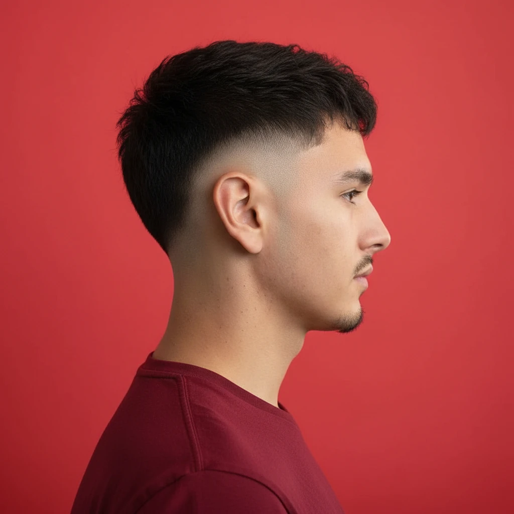 Corte de Cabelo Burst Fade com Degradê Baixo