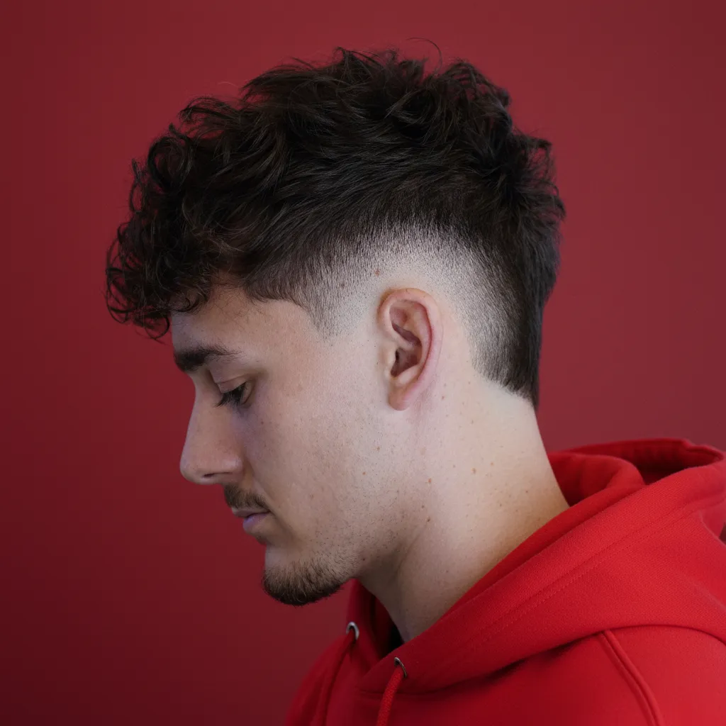 Curly Hair Burst Fade