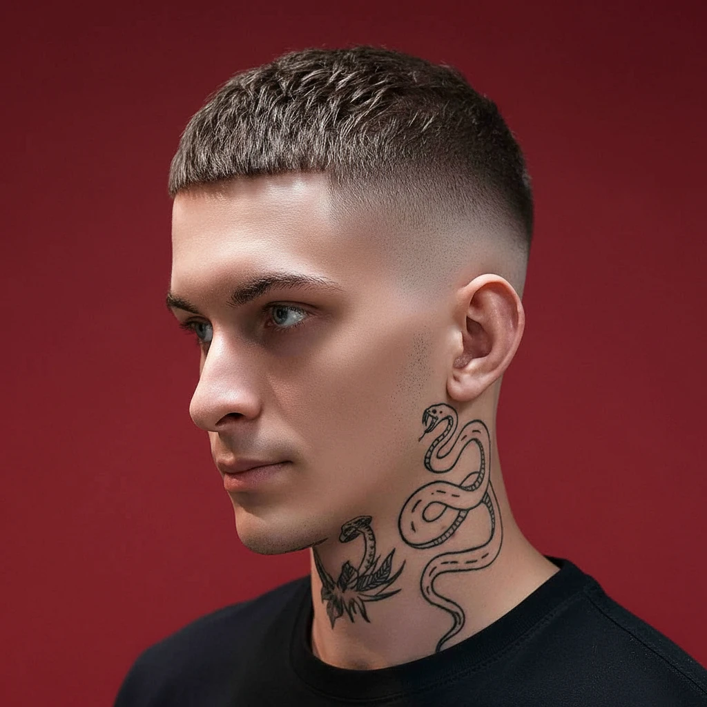 Corte de Cabelo Curto Masculino com Degradê Baixo