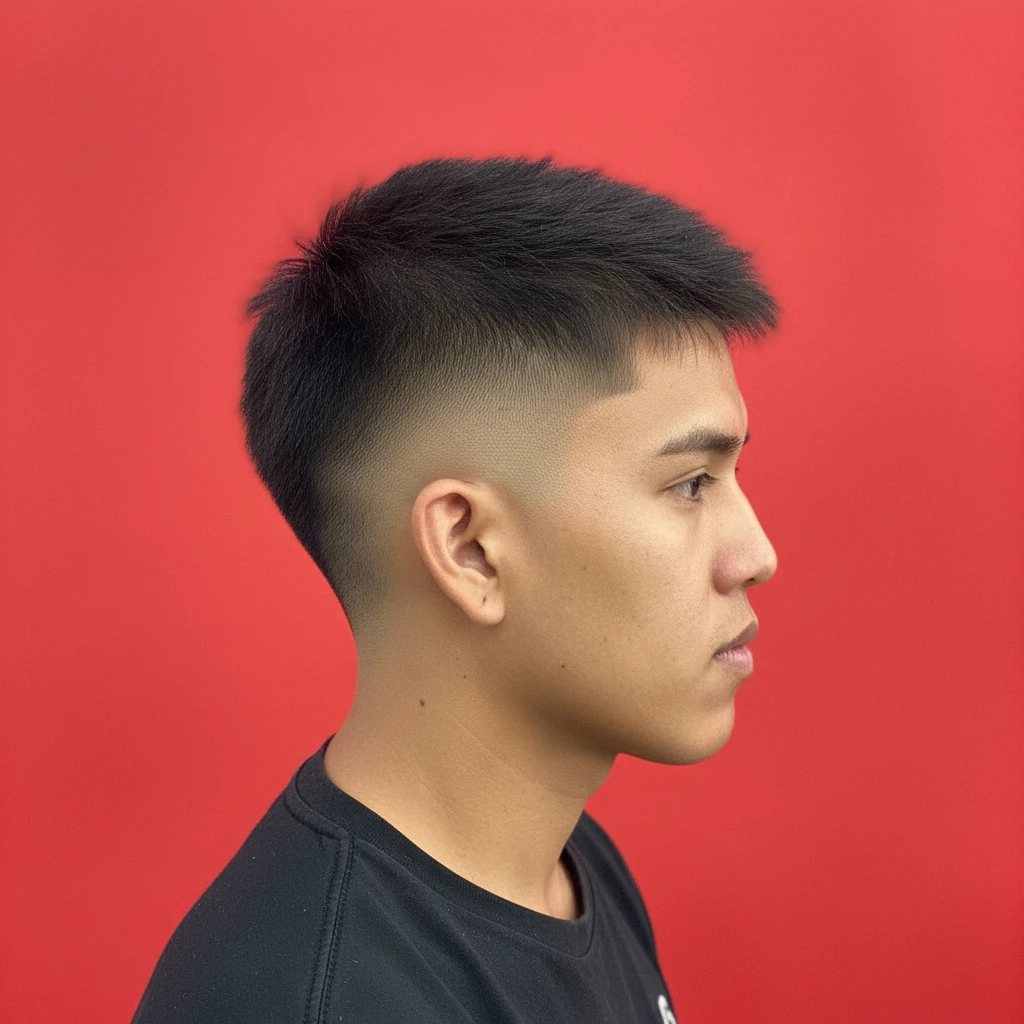 Corte de Cabelo Curto Masculino com Degradê Baixo