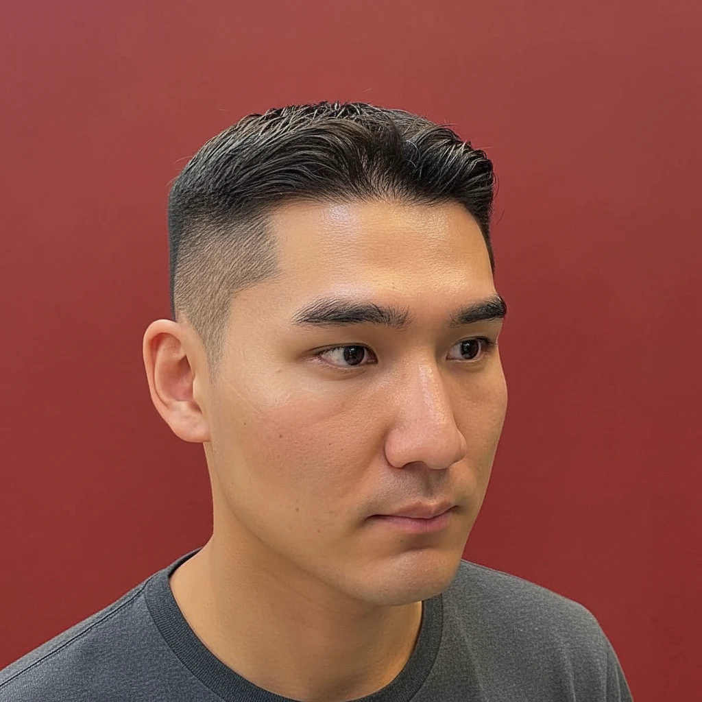 Corte de Cabelo Curto Masculino com Degradê Lateral