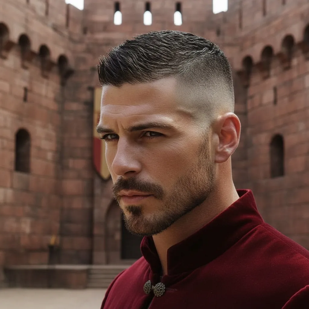 Men's Short Haircut with Side Gradient