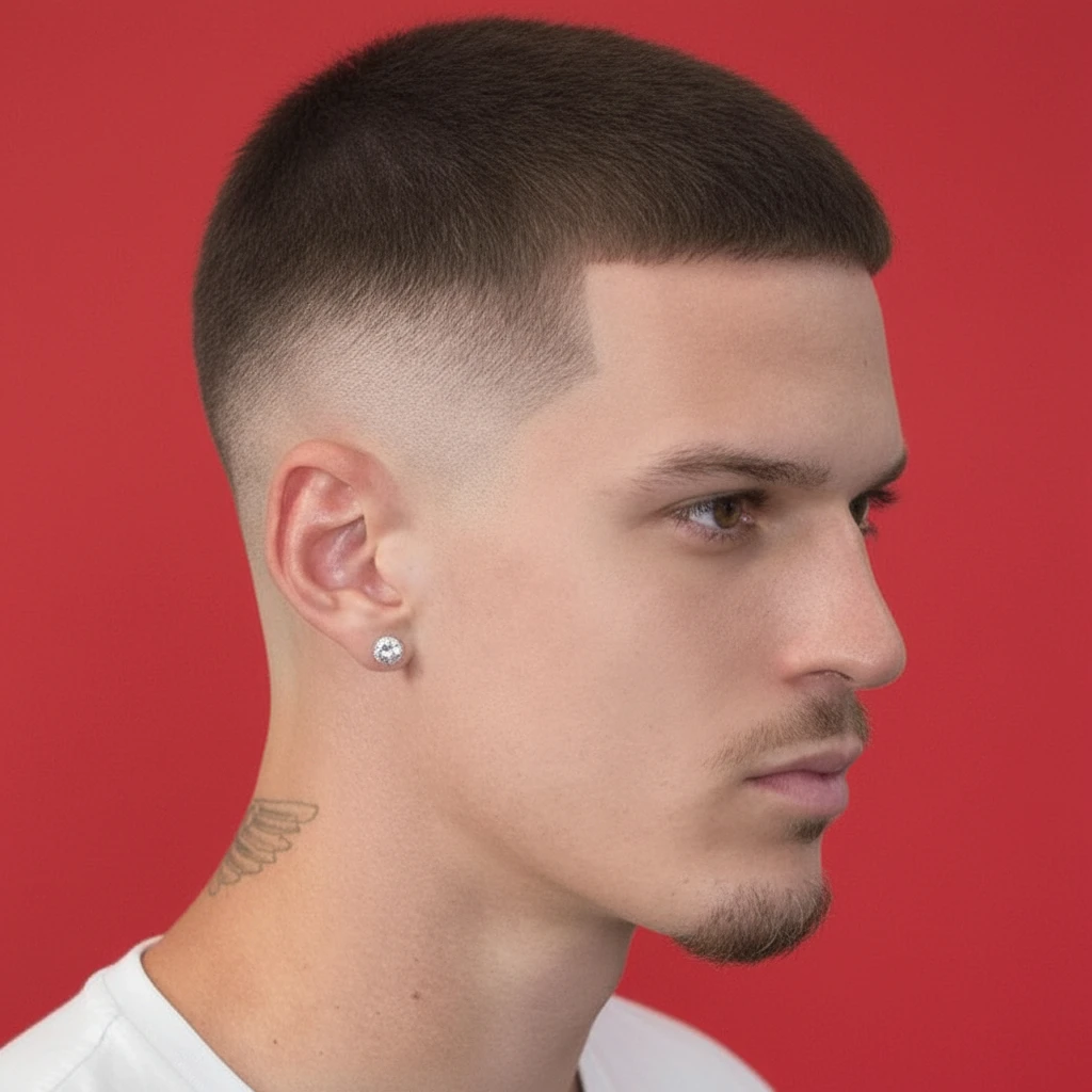 Corte de Cabelo Curto Masculino com Degradê Médio