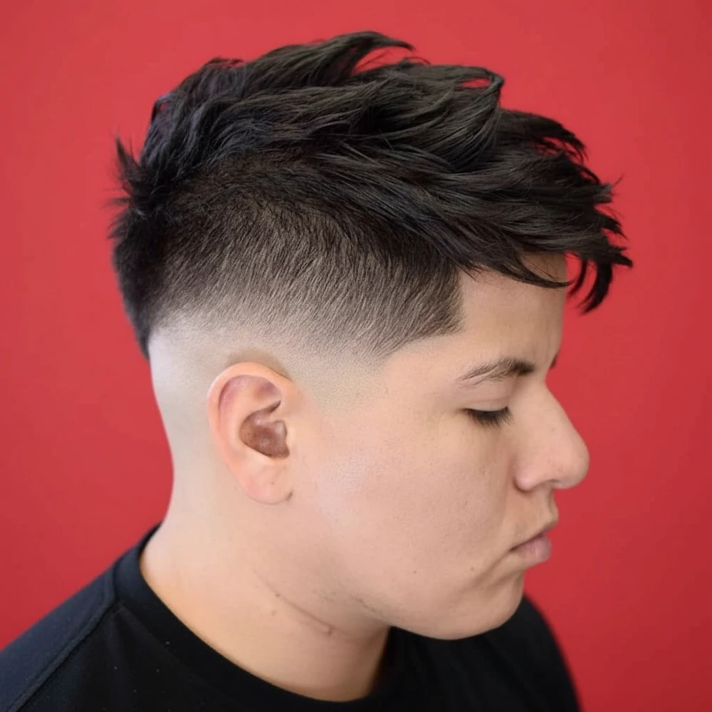 Men's Short Haircut with Textured Gradient