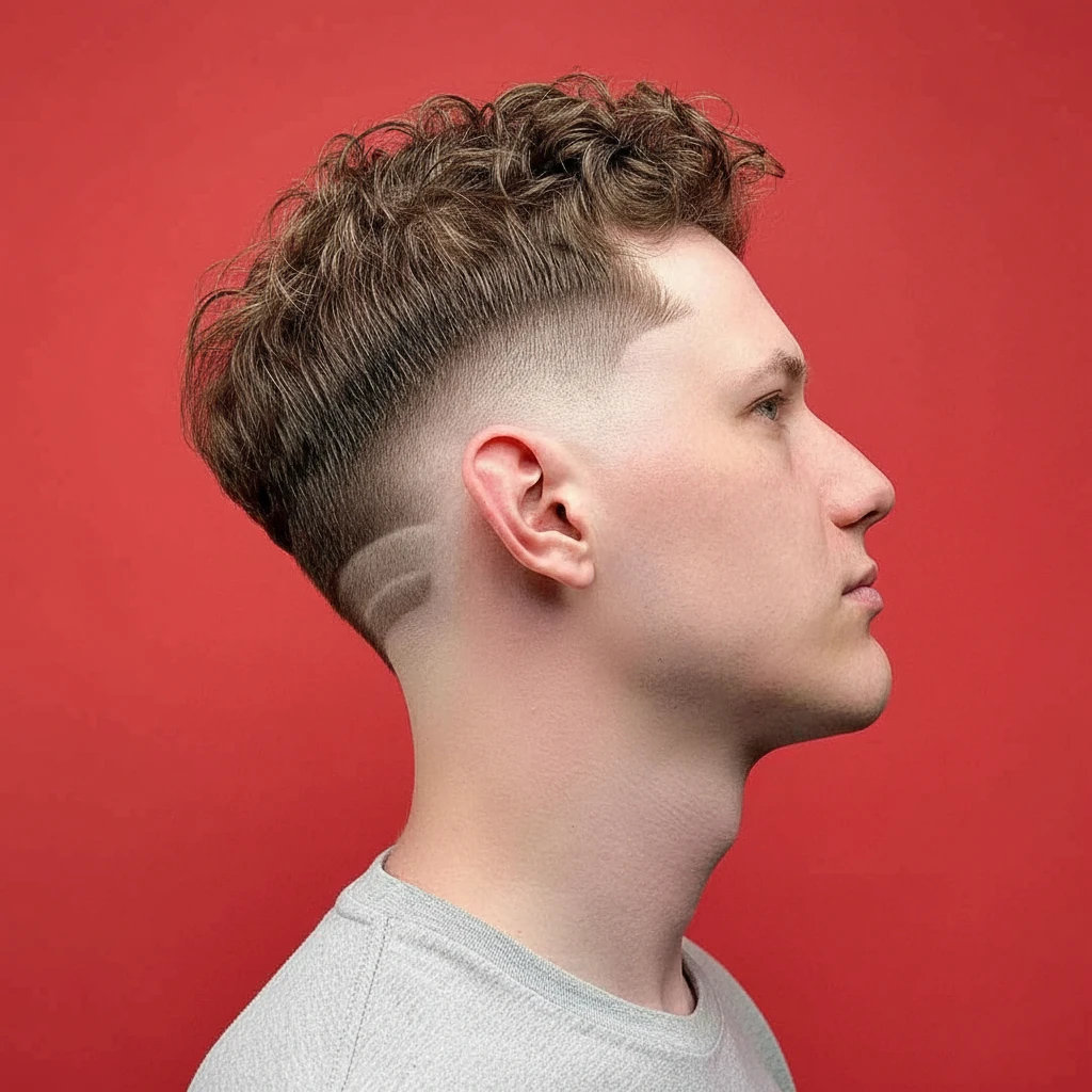 Drop Fade Haircut with Side Part