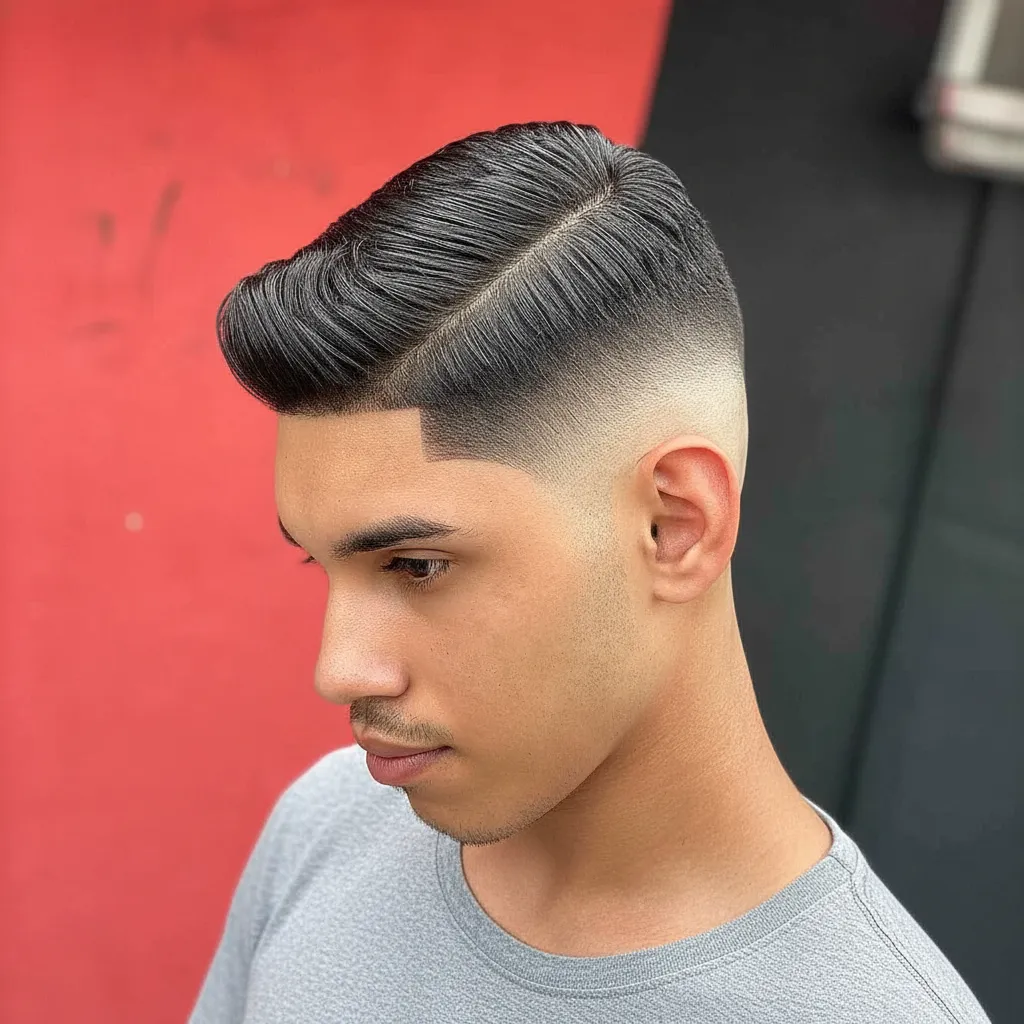 Corte de Cabelo Drop Fade em Cabelo Liso
