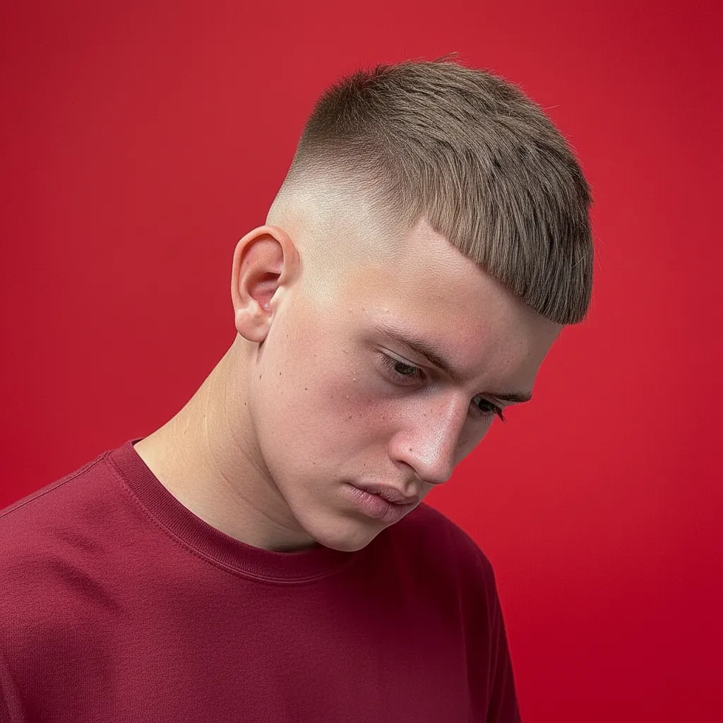 Corte de Cabelo French Crop Moderno em Cabelo Liso