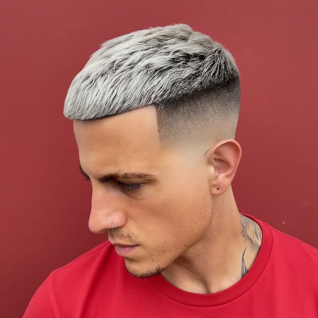 Corte de Cabelo French Crop Moderno em Cabelo Loiro