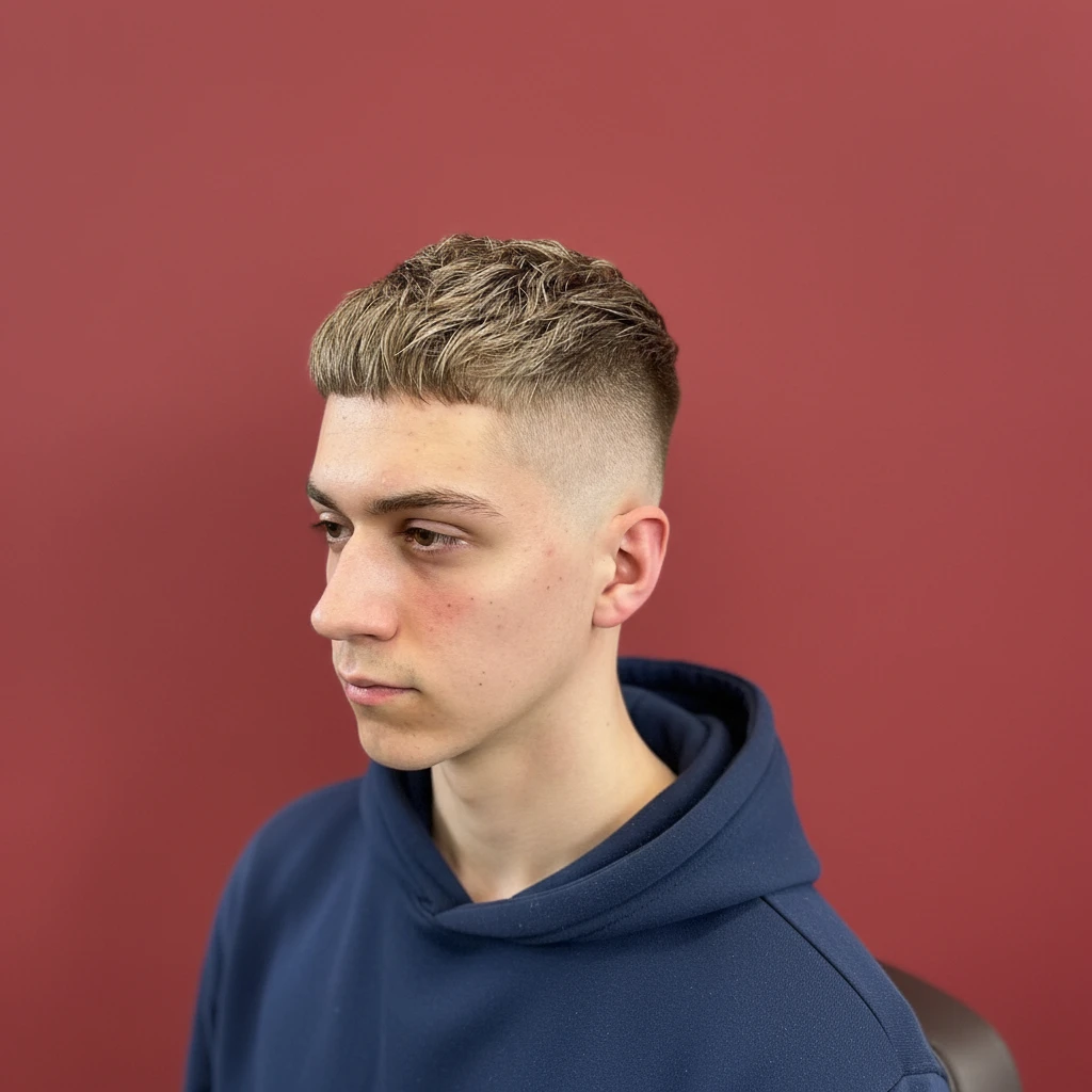 Corte de Cabelo French Crop Texturizado em Cabelo Liso