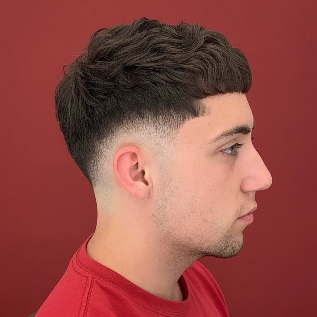 Corte de Cabelo French Crop com Degradê Baixo