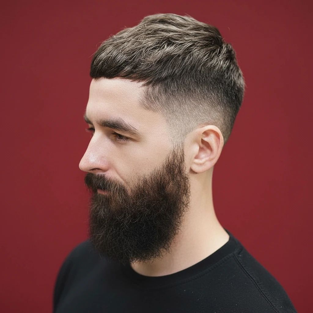 Corte de Cabelo French Crop com Degradê Baixo