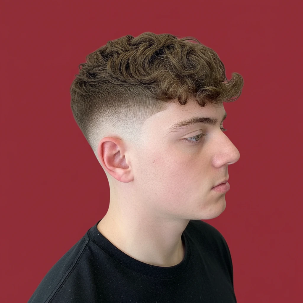 Corte de Cabelo French Crop com Degradê Lateral