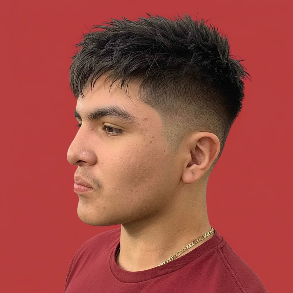 Corte de Cabelo French Crop com Degradê Médio