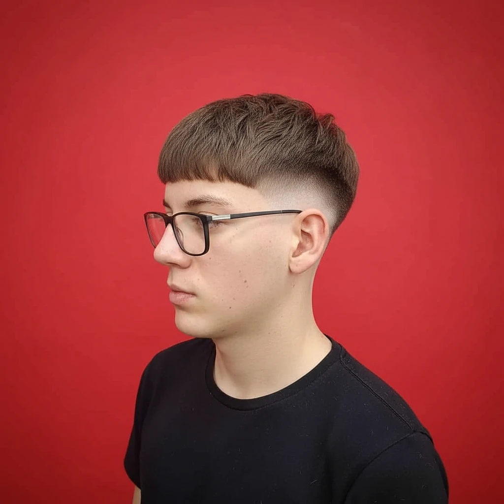 Corte de Cabelo French Crop com Degradê Moderno