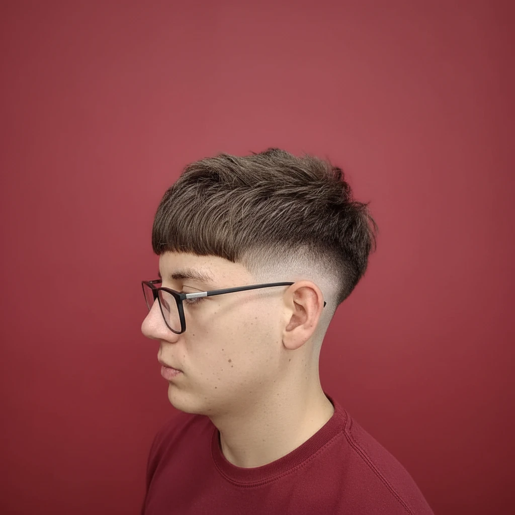 Corte de Cabelo French Crop com Degradê Moderno