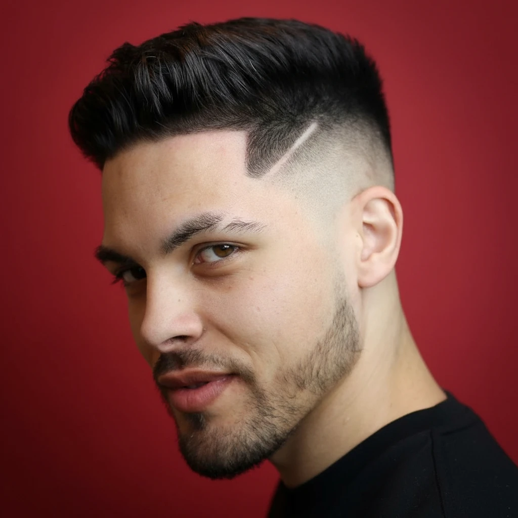 Corte de pelo francés con raya lateral