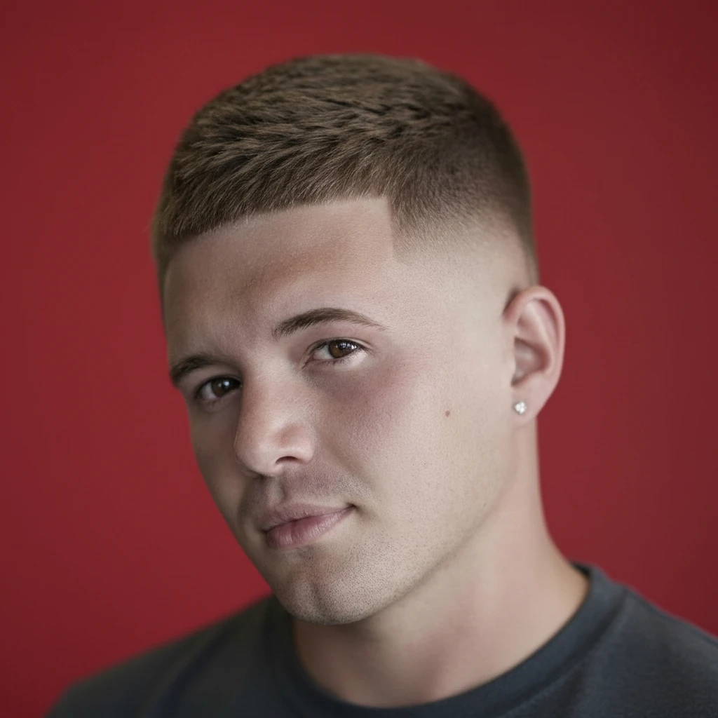 Corte de pelo francés en cabello lacio con degradado