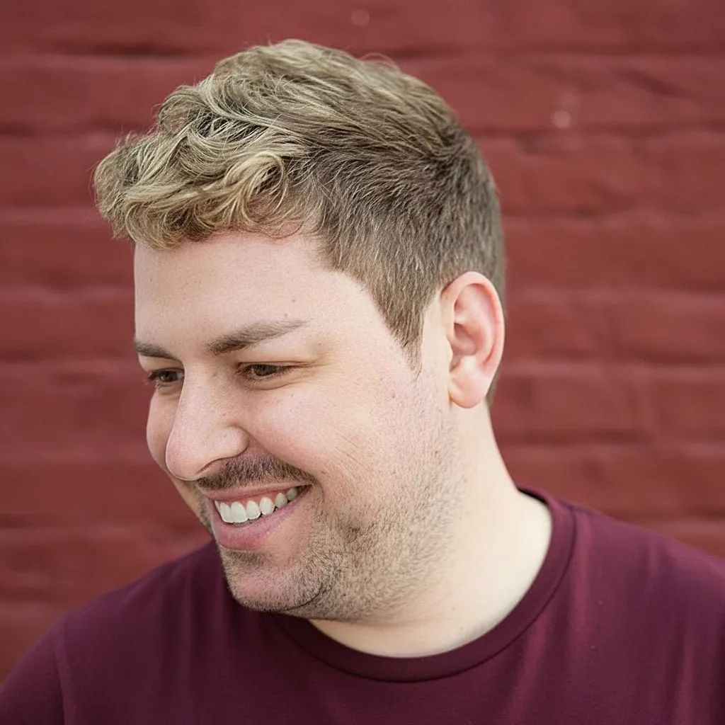 Corte de Cabelo French Crop em Cabelo Loiro Texturizado