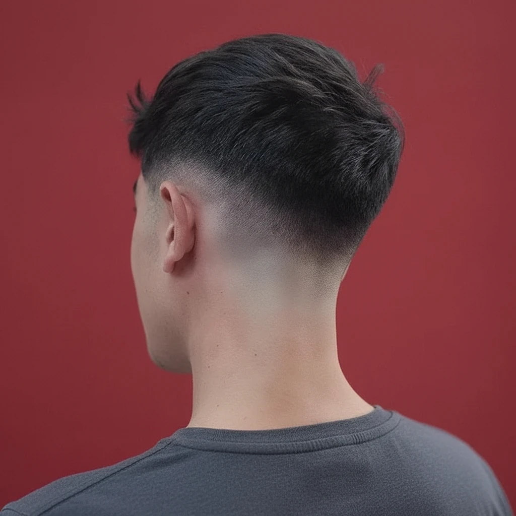 Corte de Cabelo Low Fade em V com Degradê Limpo