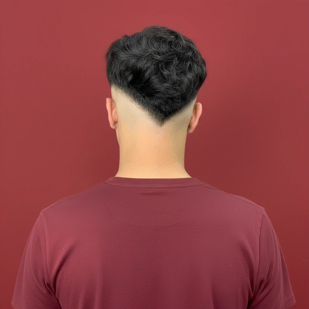 Corte de Cabelo Low Fade em V com Degradê Moderno