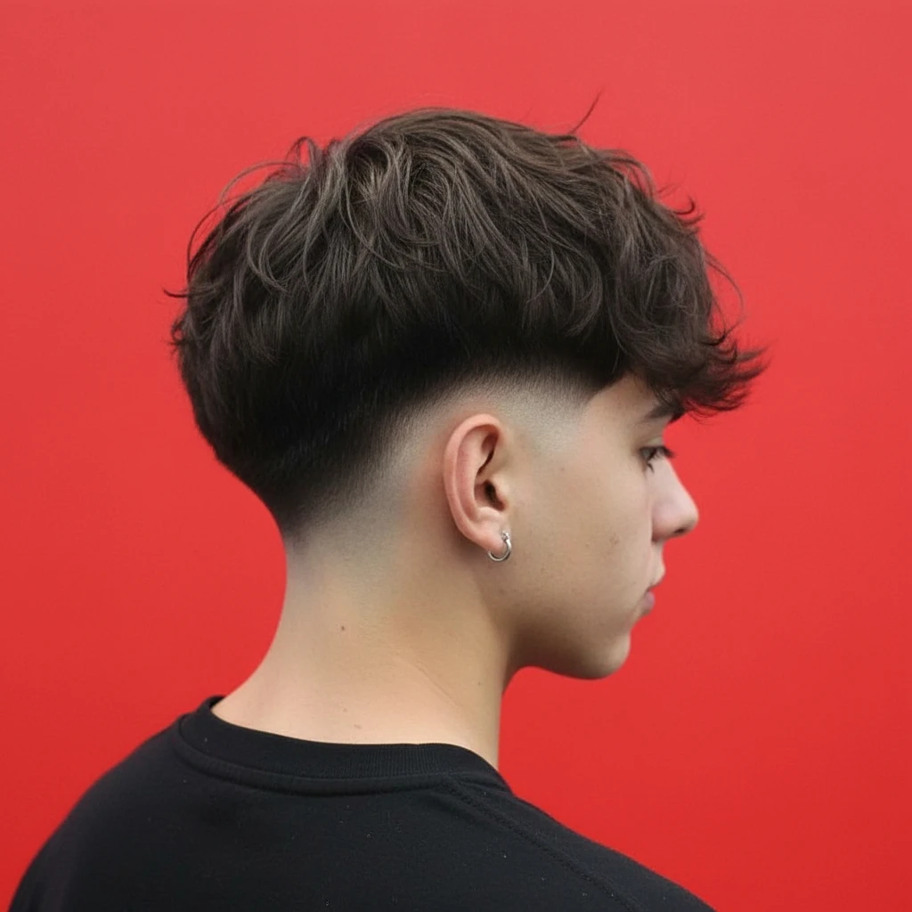 Corte de Cabelo Low Fade em V com Degradê Moderno