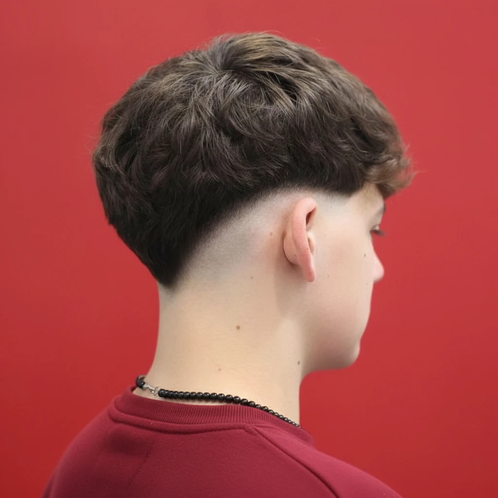 Corte de Cabelo Low Fade em V com Degradê Moderno