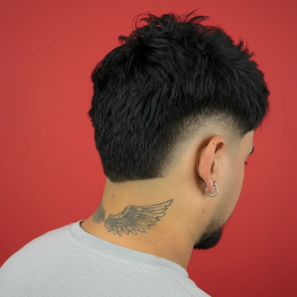 Corte de Cabelo Low Fade em V com Degradê Moderno