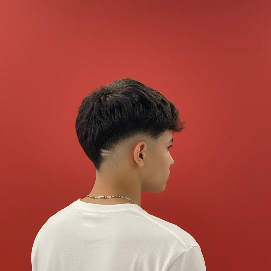 Corte de Cabelo Low Fade em V com Degradê Moderno