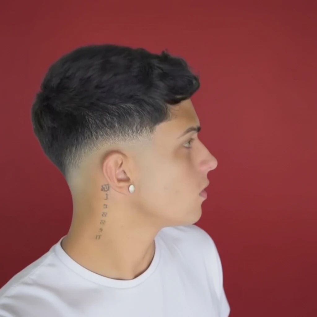 Corte de Cabelo Low Fade em V com Degradê Moderno