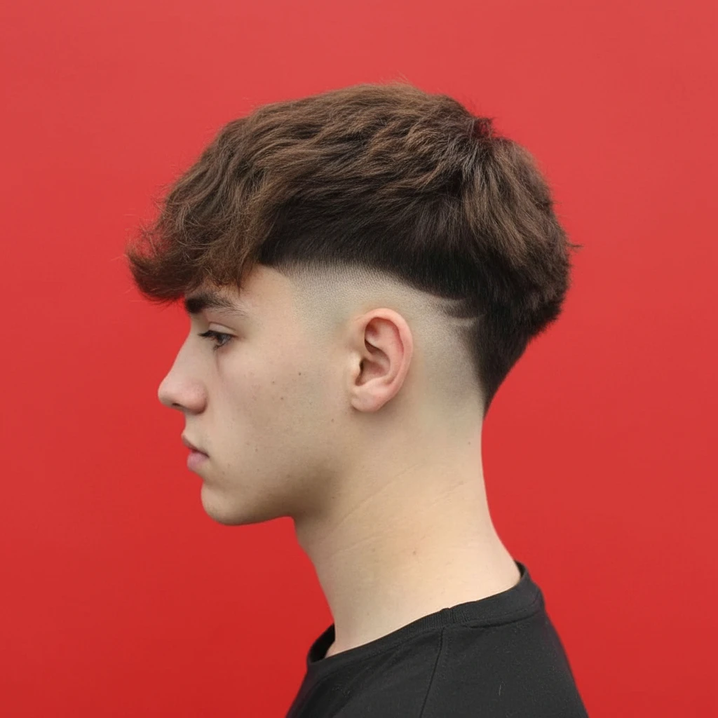 Corte de Cabelo Low Fade em V com Degradê Moderno