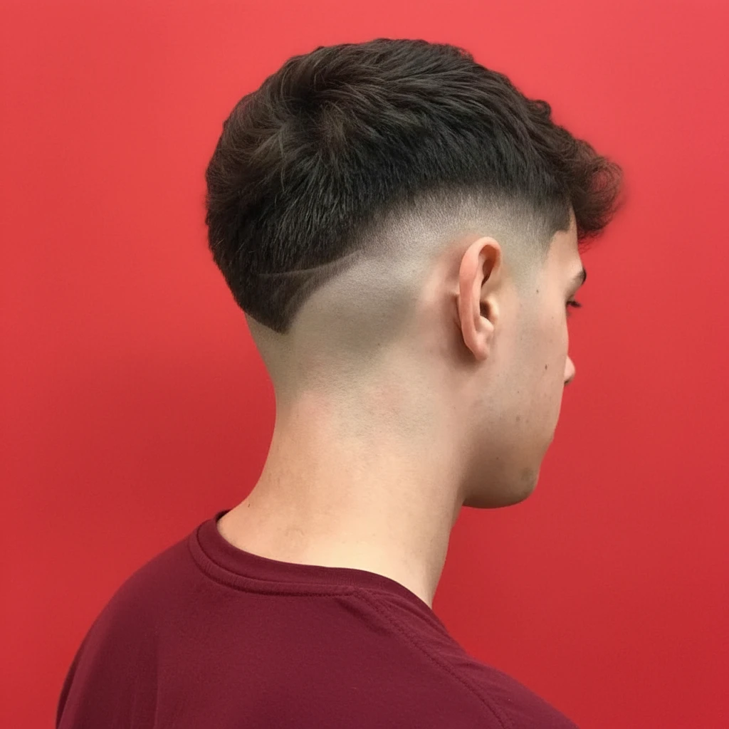 Corte de Cabelo Low Fade em V com Degradê Moderno
