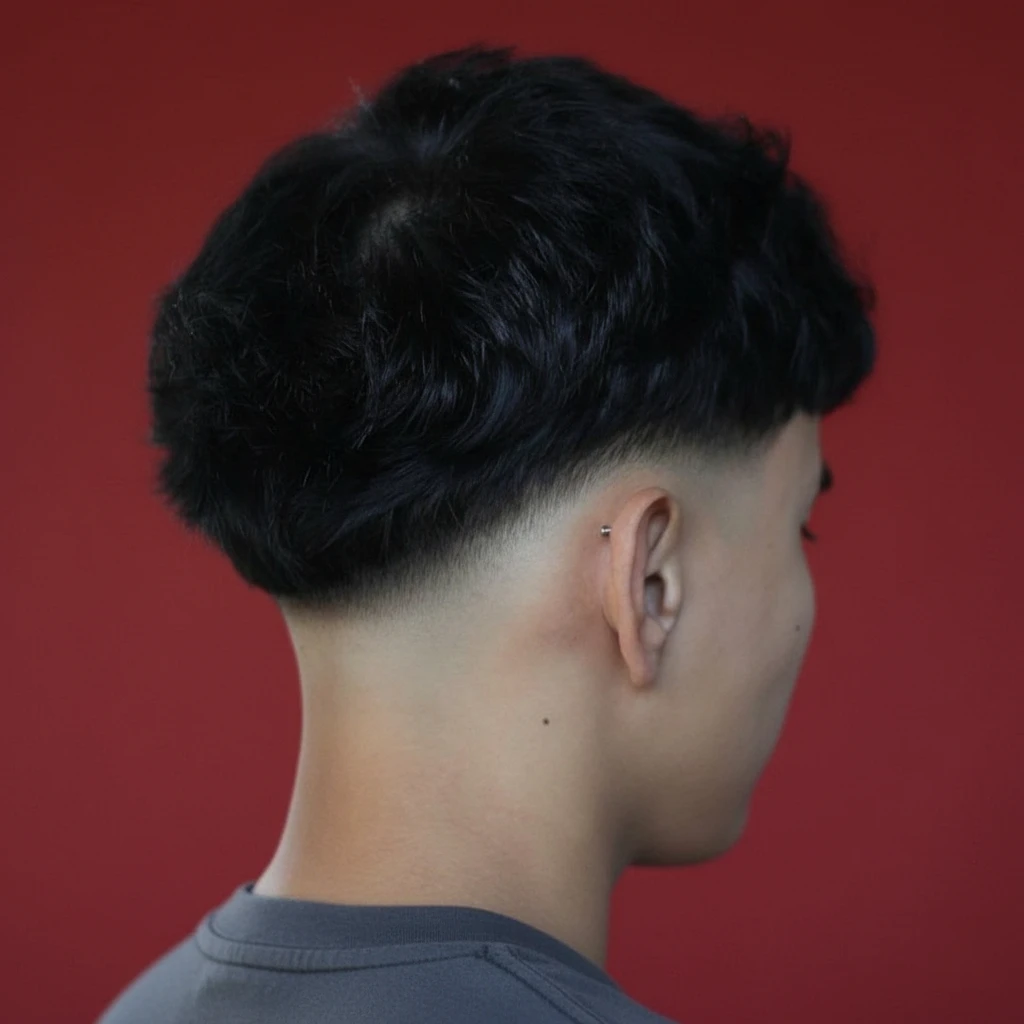 Corte de Cabelo Low Fade em V com Degradê Moderno