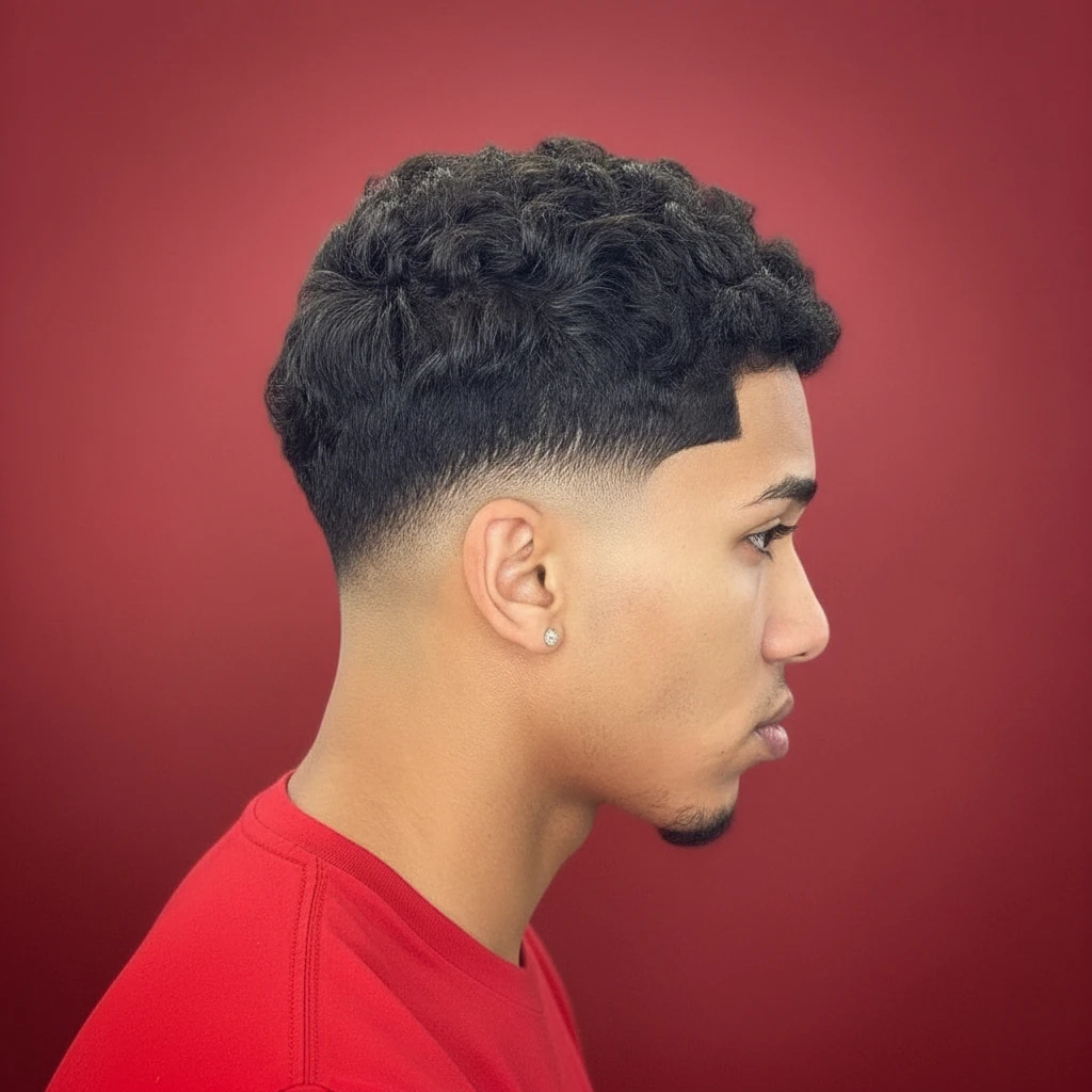 Corte de Cabelo Low Fade em V com Degradê Moderno