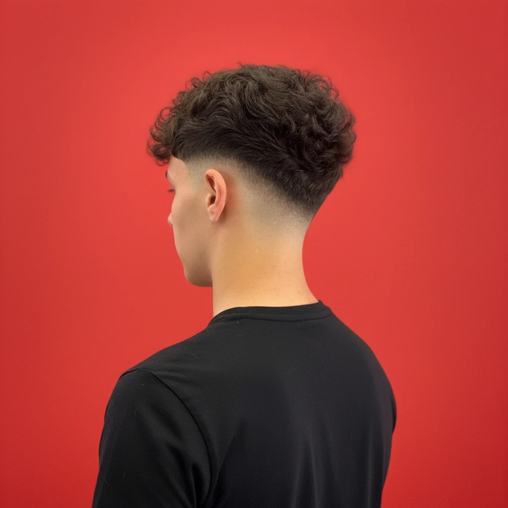 Corte de Cabelo Low Fade em V com Degradê Moderno