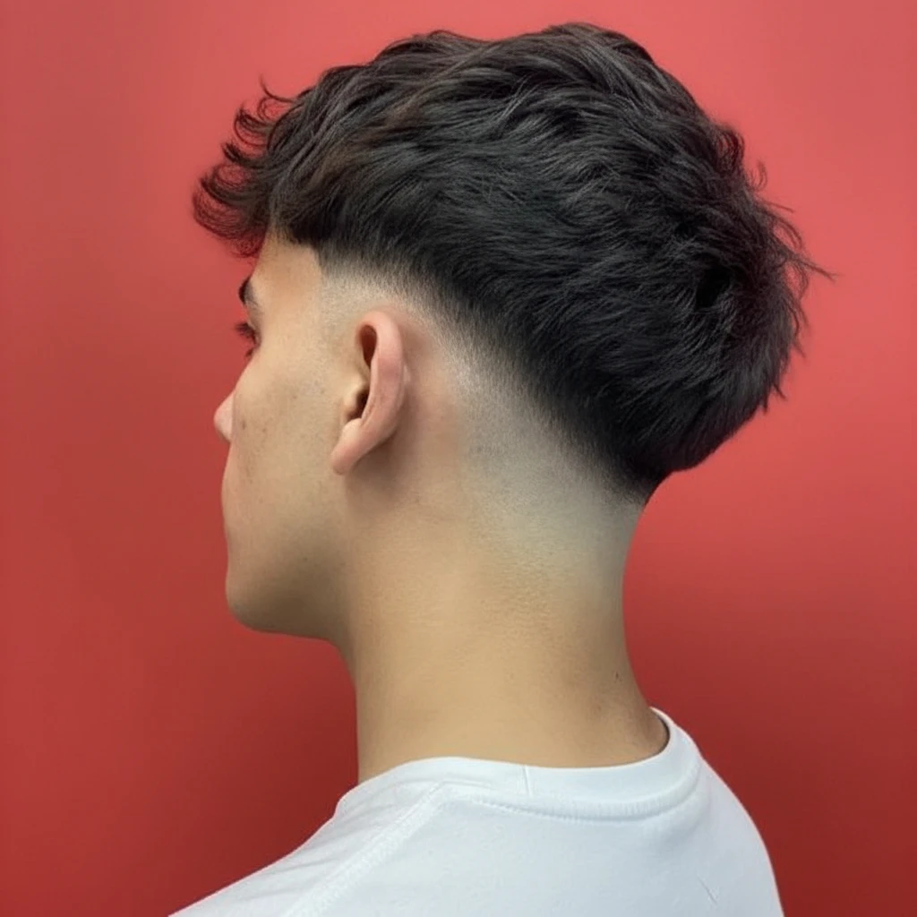 Corte de Cabelo Low Fade em V com Degradê Moderno