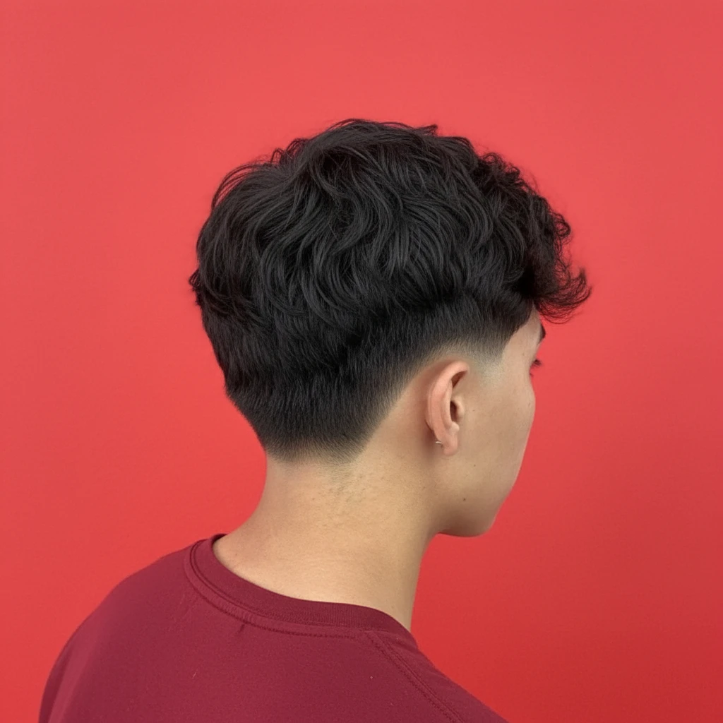 Low Fade V Haircut with Modern Texture