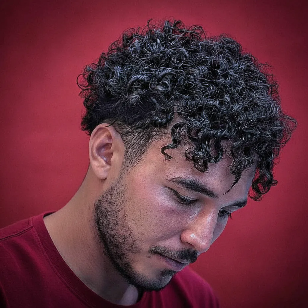 Stylish Curly Men's Haircut