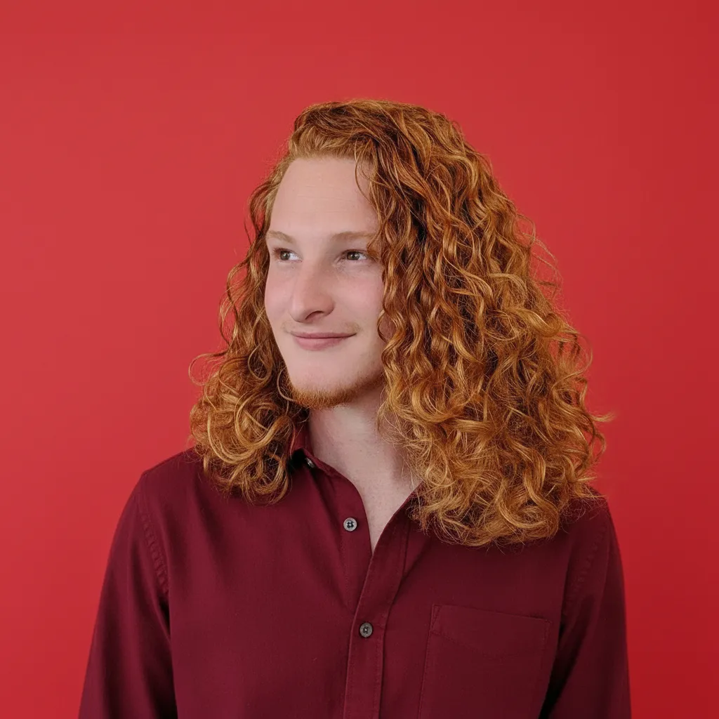 Men's Long and Textured Curly Haircut