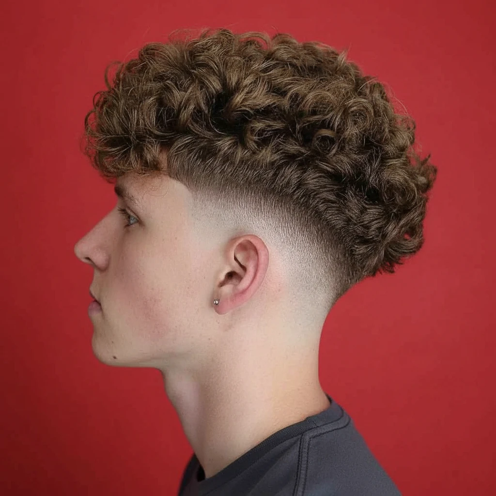Corte de Cabelo Masculino Cacheado com Degradê Alto
