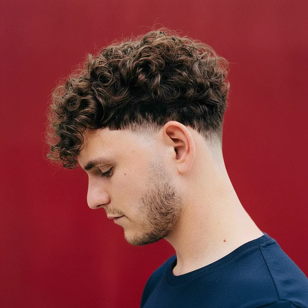 Corte de Cabelo Masculino Cacheado com Degradê Baixo