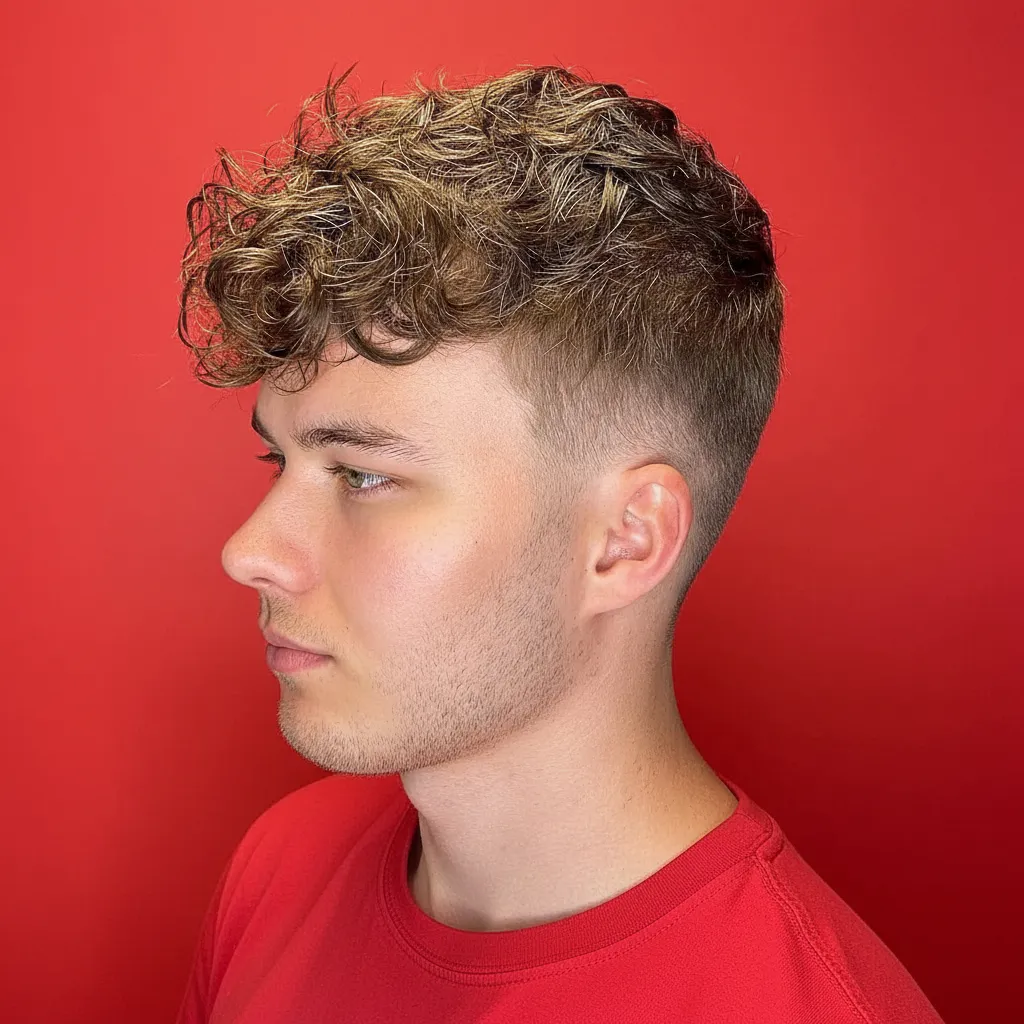 Corte de Cabelo Masculino Cacheado com Degradê Baixo