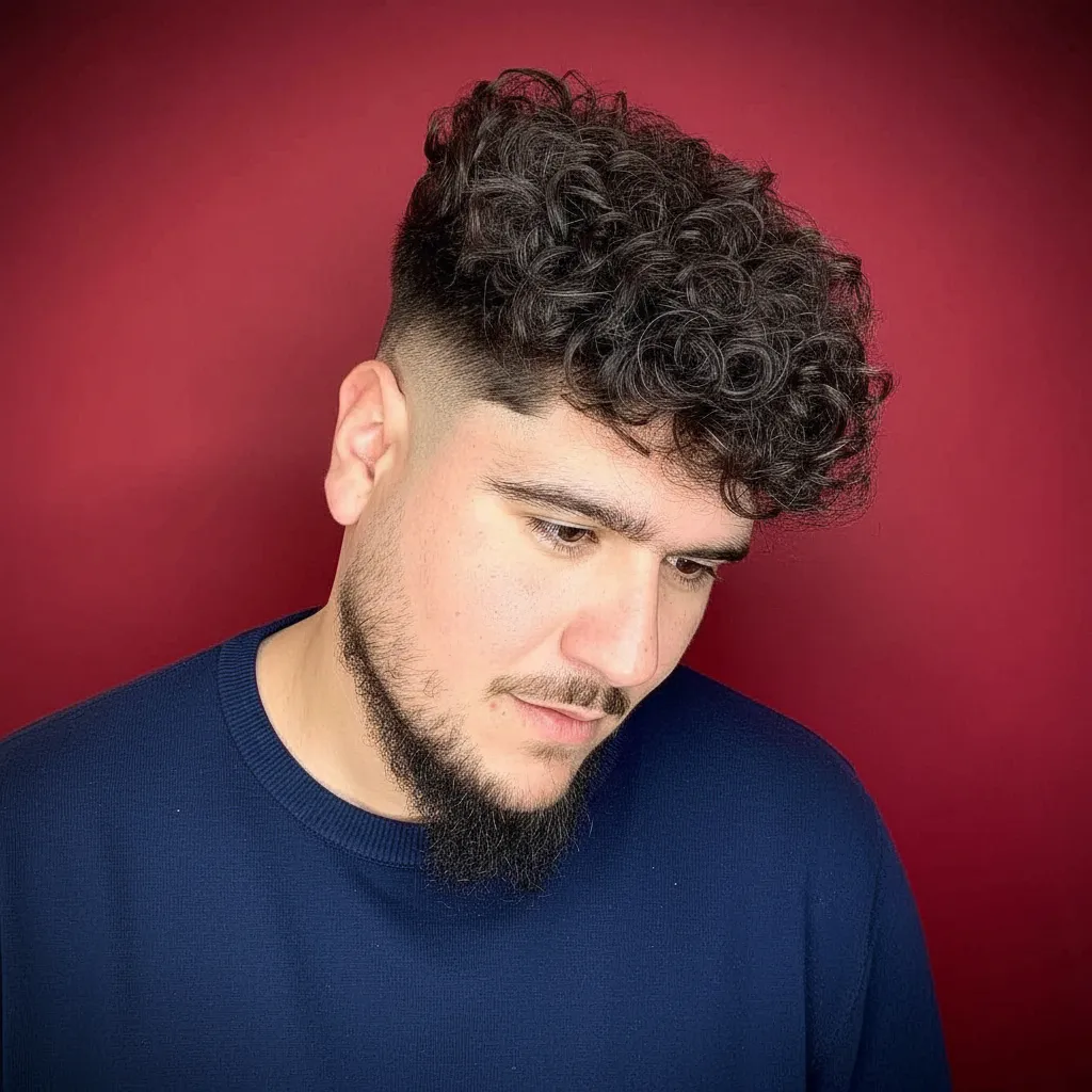 Corte de Cabelo Masculino Cacheado com Degradê Baixo