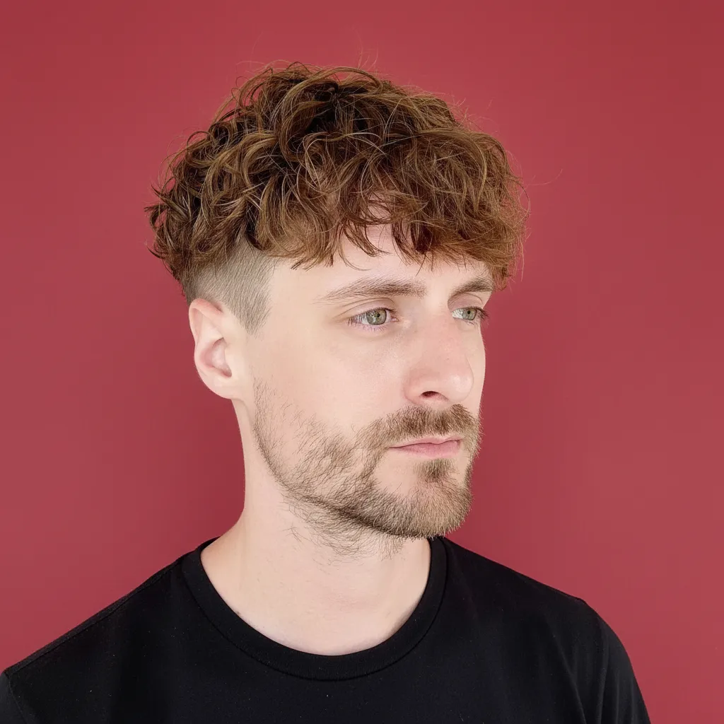 Corte de Cabelo Masculino Cacheado com Degradê Baixo