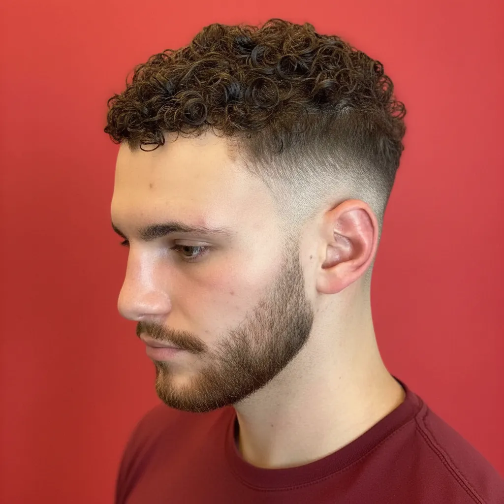 Corte de Cabelo Masculino Cacheado com Degradê Baixo