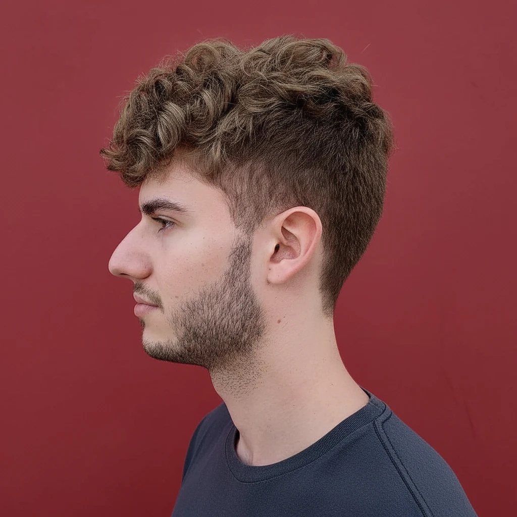 Corte de Cabelo Masculino Cacheado com Degradê Baixo