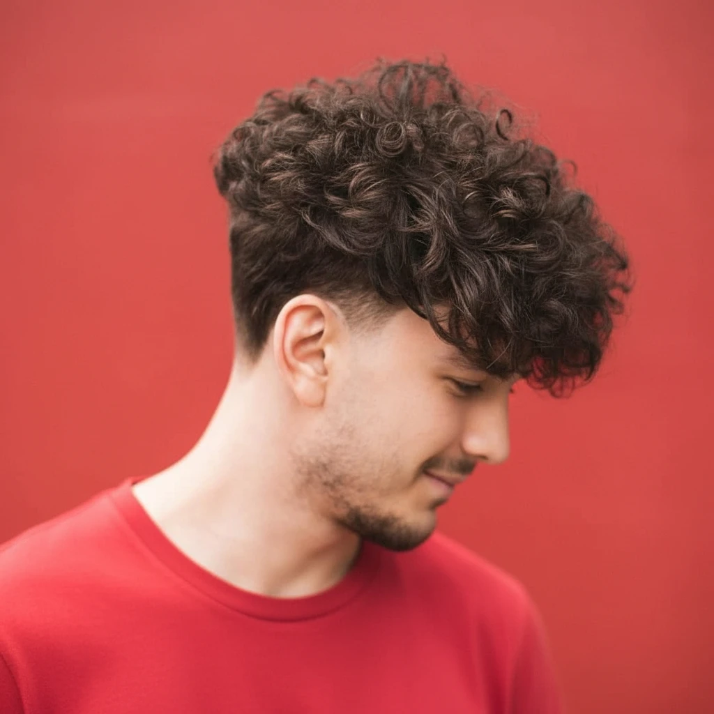 Corte de Cabelo Masculino Cacheado com Degradê Baixo