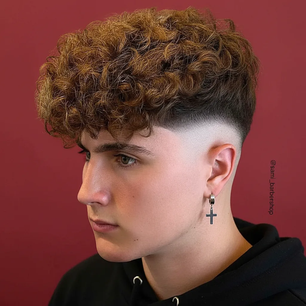 Corte de Cabelo Masculino Cacheado com Degradê Baixo